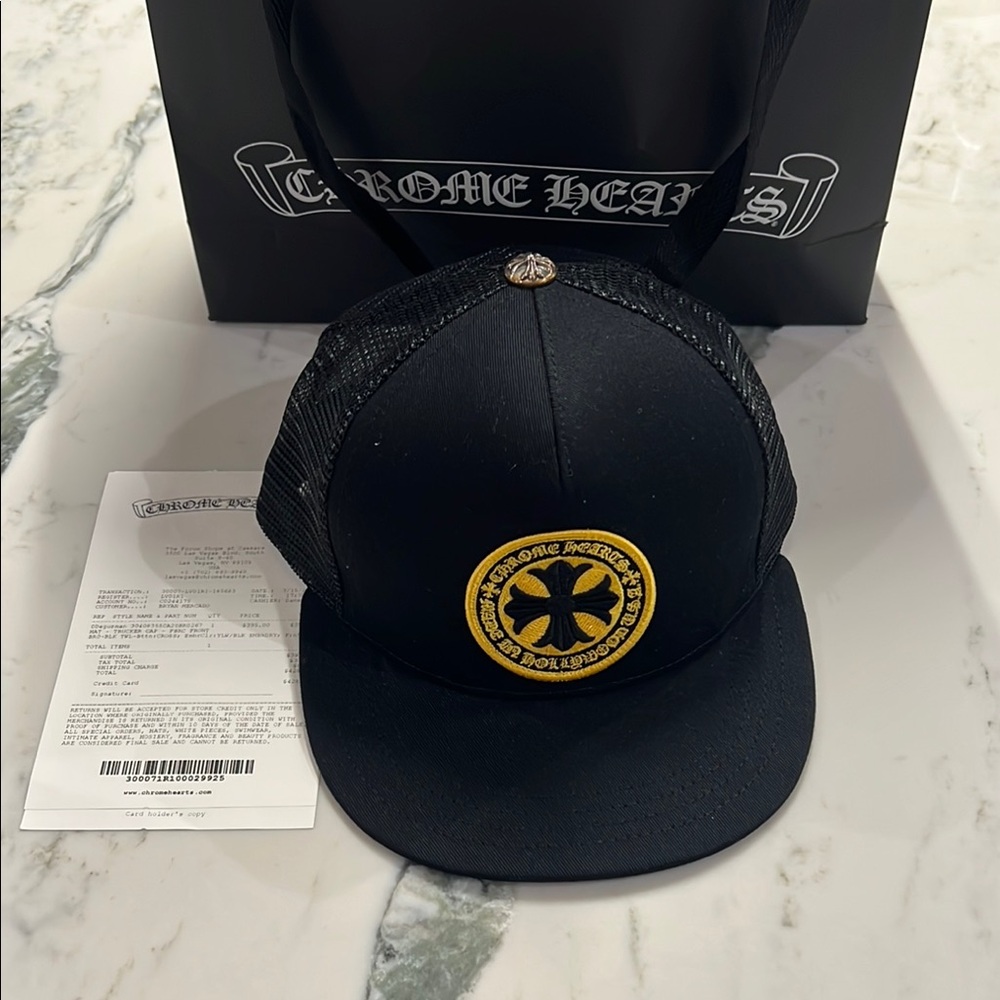 Brand New Chrome Hearts Cross Shield Trucker Hat